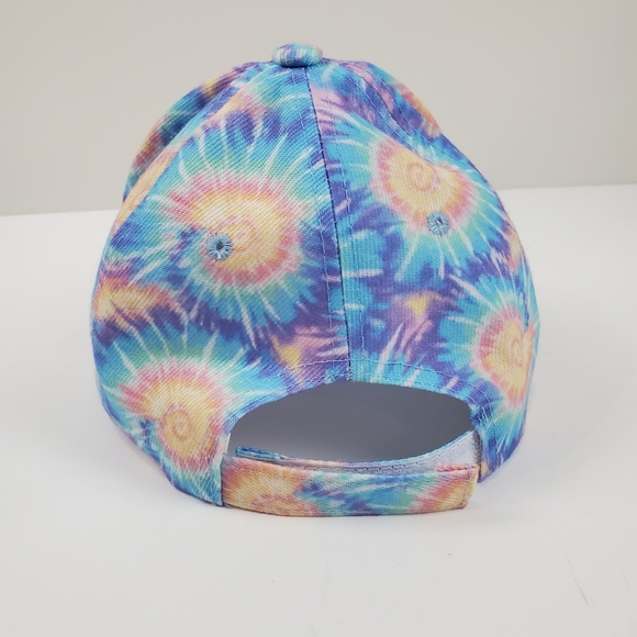 Vintage San Diego California Tie Dye Starburst Hippie Hat Cap OSFA Smith Novelty - Picture 3 of 9